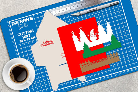 Christmas Pop-Up Card 3D Paper zafrans studio 