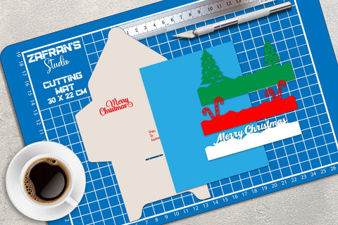 Christmas Pop-Up Card 3D Paper zafrans studio 