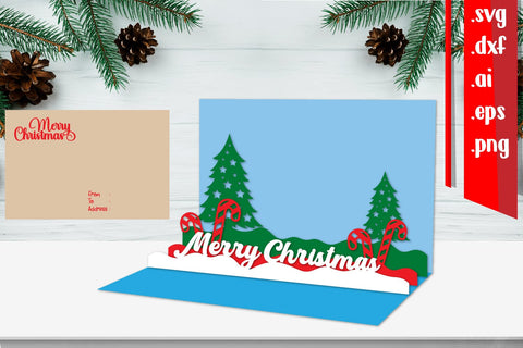 Christmas Pop-Up Card 3D Paper zafrans studio 