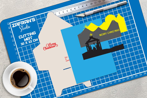 Christmas Pop-Up Card 3D Paper zafrans studio 