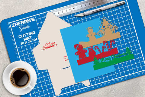 Christmas Pop-Up Card 3D Paper zafrans studio 