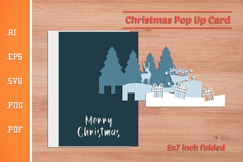 Christmas Pop-up Card - Paper Cut SVG 1 SVG Slim Studio 