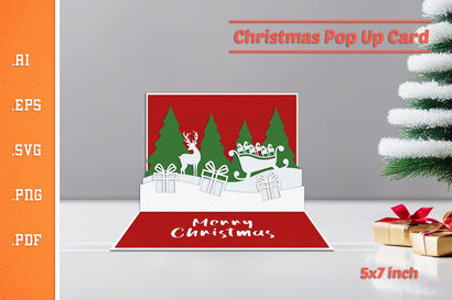 Christmas Pop-up Card - Paper Cut SVG 1 SVG Slim Studio 