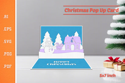 Christmas Pop-up Card - Paper Cut SVG 2 SVG Slim Studio 