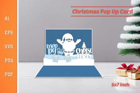 Christmas Pop-up Card - Paper Cut SVG 3 SVG Slim Studio 
