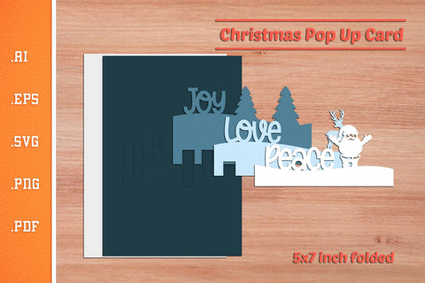 Christmas Pop-up Card - Paper Cut SVG 6 SVG Slim Studio 