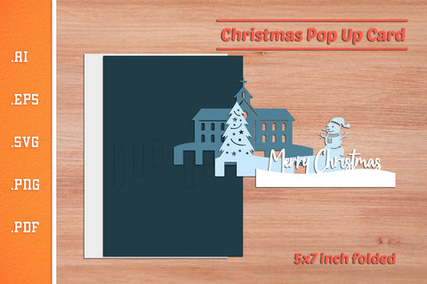 Christmas Pop-up Card - Paper Cut SVG 7 SVG Slim Studio 