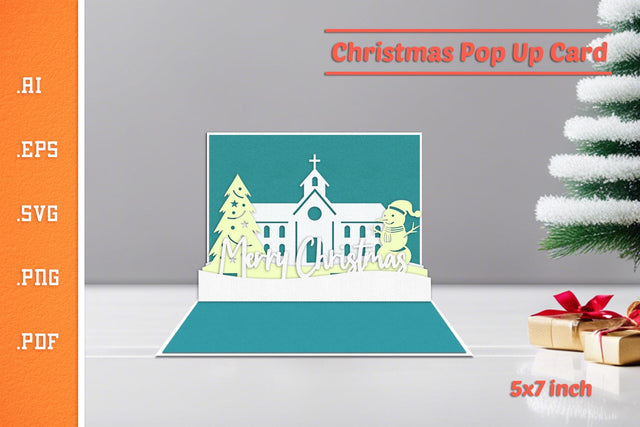 Christmas Pop-up Card - Paper Cut SVG 7 SVG Slim Studio 