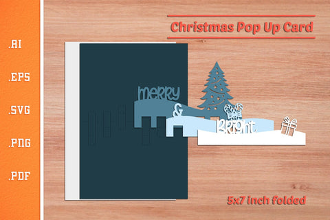 Christmas Pop-up Card - Paper Cut SVG 8 SVG Slim Studio 