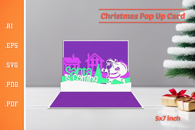 Christmas Pop-up Card - Paper Cut SVG 9 SVG Slim Studio 