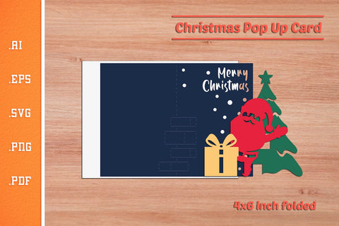 Christmas Pop-up Card SVG - Portrait 4x6 v1 SVG Slim Studio 