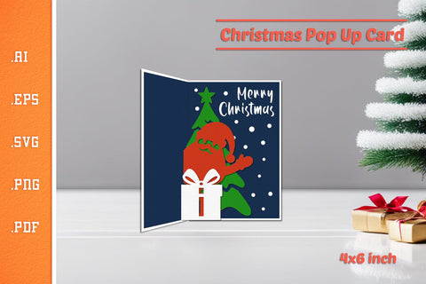Christmas Pop-up Card SVG - Portrait 4x6 v1 SVG Slim Studio 