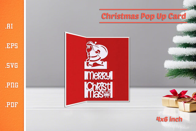 Christmas Pop-up Card SVG - Portrait 4x6 v5 SVG Slim Studio 