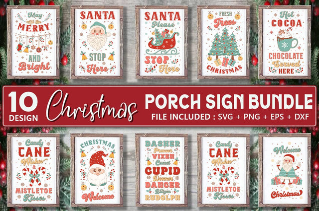 Christmas Porch Sign Bundle SVG Shetara Begum 