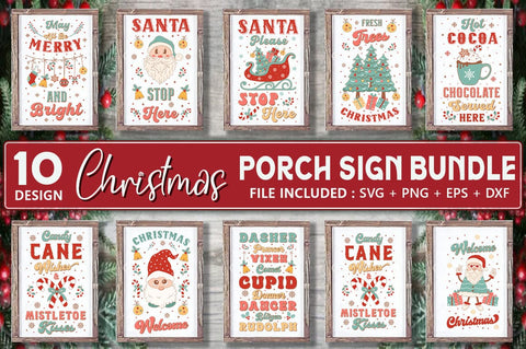 Christmas Porch Sign Bundle SVG Shetara Begum 