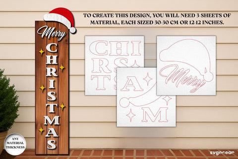 Christmas Porch Sign Laser Cut Bundle SVG SvgOcean 