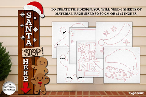 Christmas Porch Sign Laser Cut Bundle SVG SvgOcean 