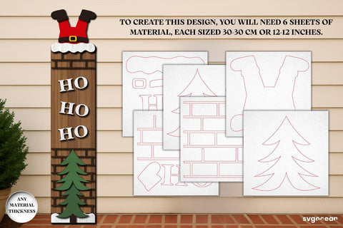 Christmas Porch Sign Laser Cut Bundle SVG SvgOcean 