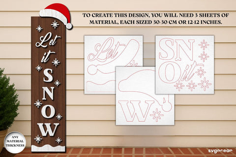 Christmas Porch Sign Laser Cut Bundle SVG SvgOcean 