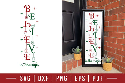 Christmas Porch Sign SVG - Believe in the Magic SVG CraftLabSVG 