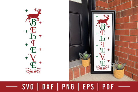 Christmas Porch Sign SVG - Believe SVG CraftLabSVG 