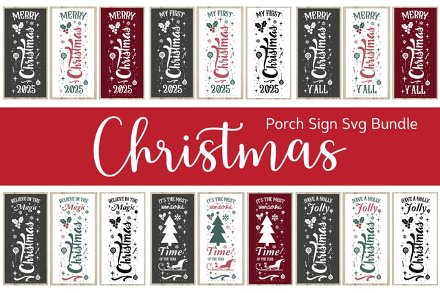 Christmas Porch Sign Svg Bundle,,Best Seller,SVGs,Quotes and Sayings,Food & Drink,On Sale, Print & Cut SVG designmaster24 