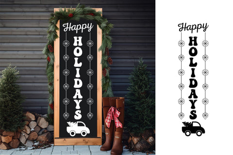 Christmas Porch Sign SVG, Happy Holidays SVG CraftLabSVG 