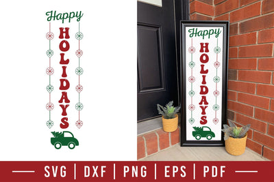Christmas Porch Sign SVG, Happy Holidays SVG CraftLabSVG 