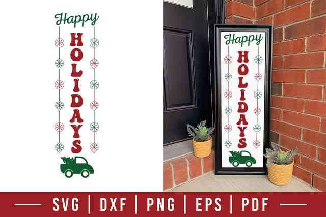 Christmas Porch Sign SVG, Happy Holidays SVG CraftLabSVG 