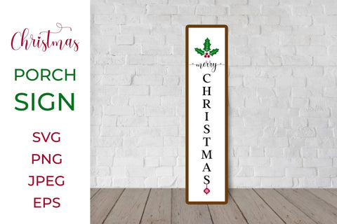 Christmas Porch Sign SVG. Holidays Vertical Front Sign. SVG LaBelezoka 
