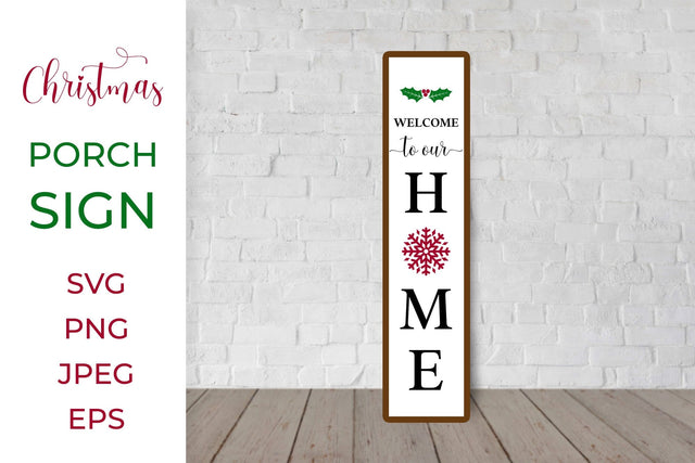 Christmas Porch Sign SVG. Welcome home vertical sign. SVG LaBelezoka 