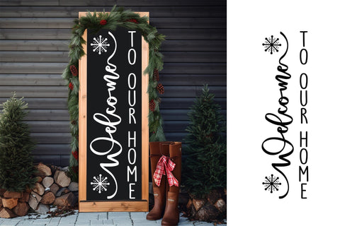 Christmas Porch Sign SVG - Welcome to Our Home SVG CraftLabSVG 