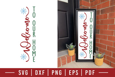 Christmas Porch Sign SVG - Welcome to Our Home SVG CraftLabSVG 