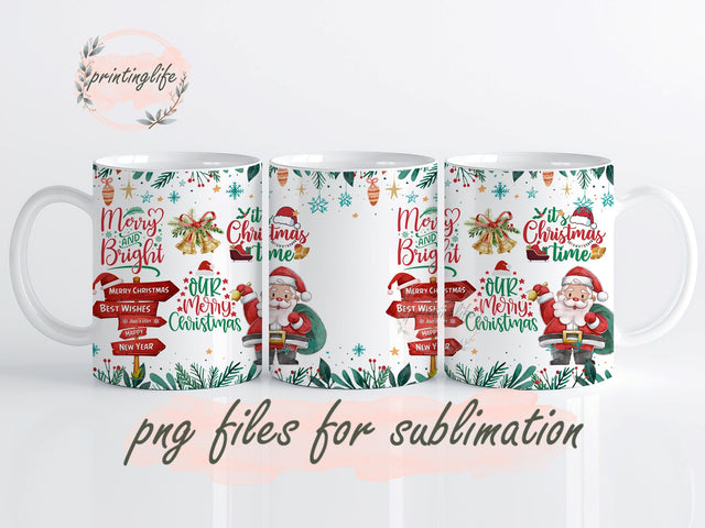 Christmas Positive Quotes Designs, Christmas Wrap Designs, Christmas Sublimation Designs, Christmas Quotes Mug 11oz Sublimation PrintingLife 