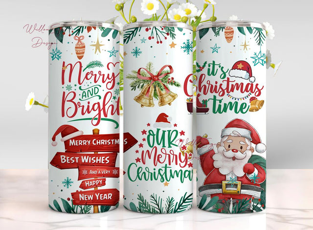 Christmas Positive Quotes Tumbler Designs Bundle, 20 oz Christmas Wrap Designs, Christmas Sublimation Designs, Christmas Quotes Tumbler Sublimation WillowSageDesign 