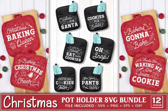 Christmas Pot Holder SVG Bundle SVG Shetara Begum 