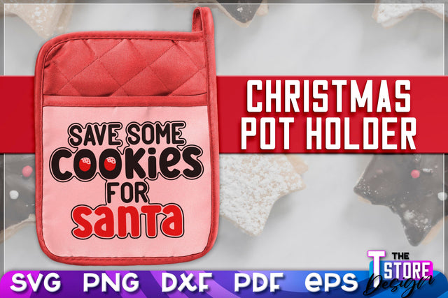 Christmas Pot Holder SVG | Christmas Phrases | SVG Inscription Design | SVG File SVG The T Store Design 