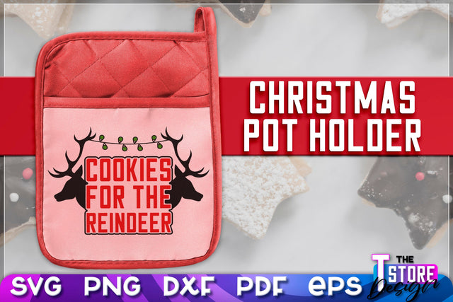 Christmas Pot Holder SVG | Christmas Phrases | SVG Inscription Design | SVG File SVG The T Store Design 