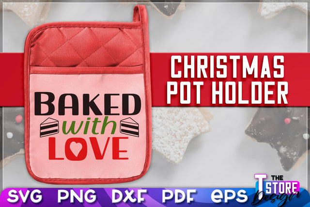 Christmas Pot Holder SVG | Christmas Phrases | SVG Inscription Design | SVG File SVG The T Store Design 