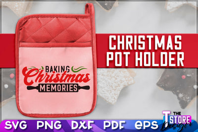Christmas Pot Holder SVG | Christmas Phrases | SVG Inscription Design | SVG File SVG The T Store Design 