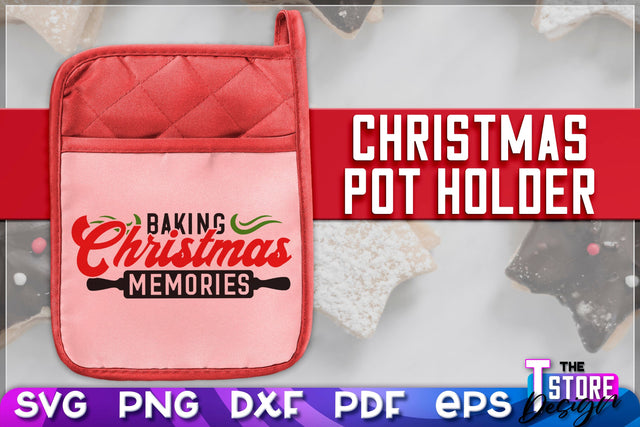 Christmas Pot Holder SVG | Christmas Phrases | SVG Inscription Design | SVG File SVG The T Store Design 