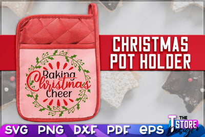 Christmas Pot Holder SVG | Christmas Phrases | SVG Inscription Design | SVG File SVG The T Store Design 