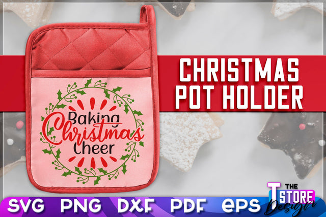 Christmas Pot Holder SVG | Christmas Phrases | SVG Inscription Design | SVG File SVG The T Store Design 