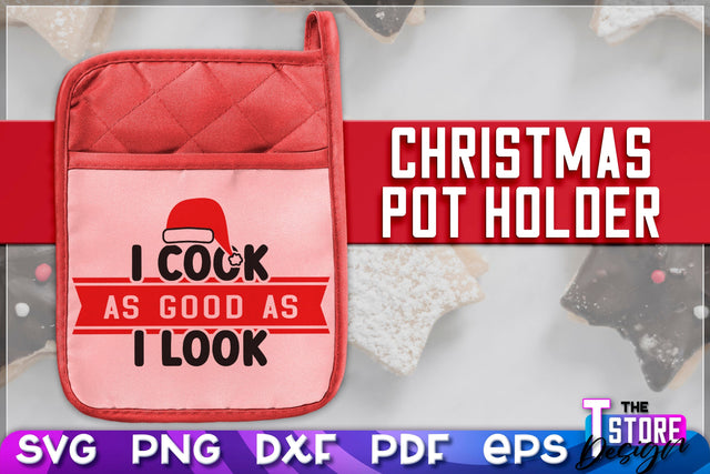 Christmas Pot Holder SVG | Christmas Phrases | SVG Inscription Design | SVG File SVG The T Store Design 