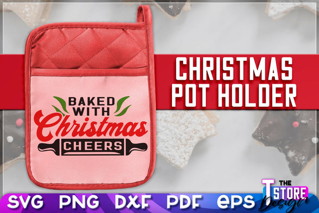 Christmas Pot Holder SVG | Christmas Phrases | SVG Inscription Design | SVG File SVG The T Store Design 