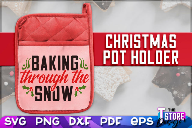 Christmas Pot Holder SVG | Christmas Phrases | SVG Inscription Design | SVG File SVG The T Store Design 