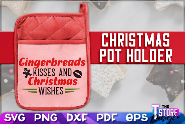Christmas Pot Holder SVG | Christmas Phrases | SVG Inscription Design | SVG File SVG The T Store Design 