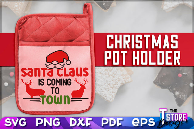 Christmas Pot Holder SVG | Christmas Phrases | SVG Inscription Design | SVG File SVG The T Store Design 