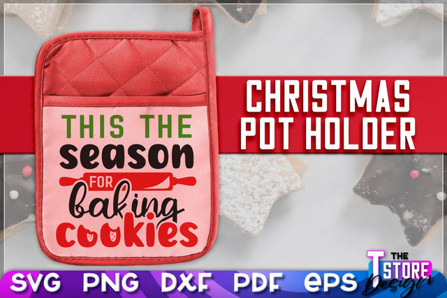 Christmas Pot Holder SVG | Christmas Phrases | SVG Inscription Design | SVG File SVG The T Store Design 