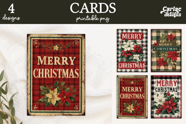 Christmas Printable Cards Sublimation Carla C Designs 
